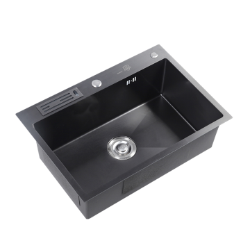Wholesale Modern Multifunction 304 Stainless Steel Nano Black Single Bowl Kitchen Sink