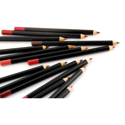 Custom Private Label Matte Black Dark Brown Lip Liner Kit - High Pigment OEM Lip Pencil Manufacturer