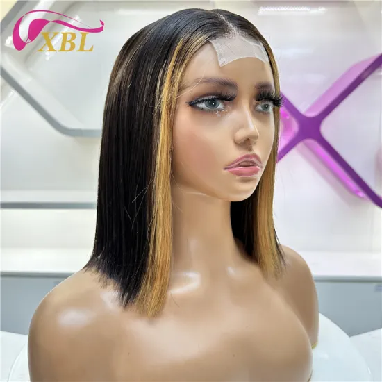 LA Warehouse Hot Selling Virgin Human Hair Bob Wig with Transparent Lace: Double Drawn, 2x6 Lace Closure, Raw and Bone Straight