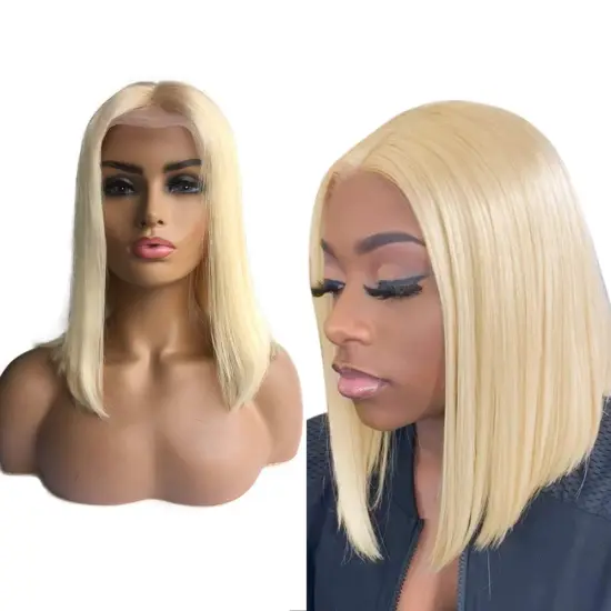 Cheap Short Bob Transparent Hd Lace Human Hair Wig,8-14inch Mink Brazilian Hair Wig,4x4 Closure Short Bob Wigs For Black Women