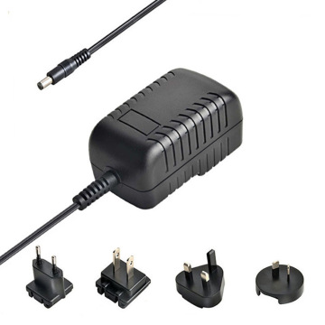 Fonte de alimentação intercambiável 12W 12V 1A AC DC