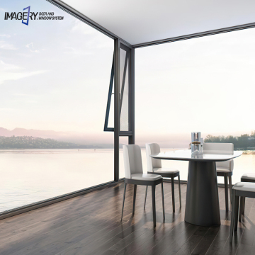 Modern Design Aluminum Window Manufacturers: Thermal Break Glass Awning Windows with Vertical Opening in Stainless Steel and Aluminum Alloy