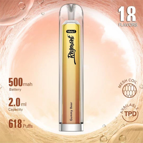 Tek Kullanımlık Vape Reymont Meta I 618PUFFS HIZLI GEMİ