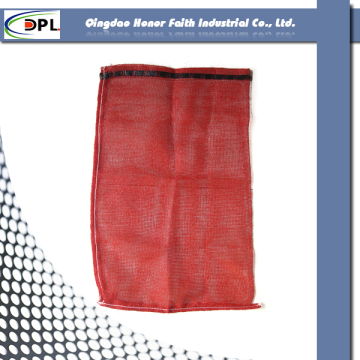 Drawstring platic red onion mesh bags made in China,vegetable mesh