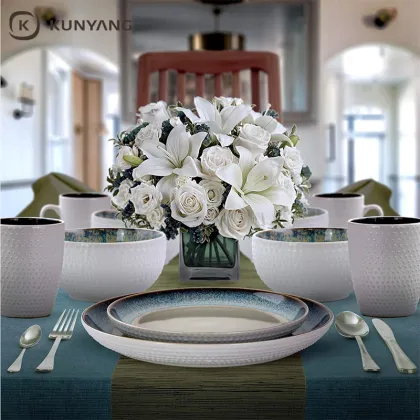 Luxury Reactive Glaze Vintage Dish Set