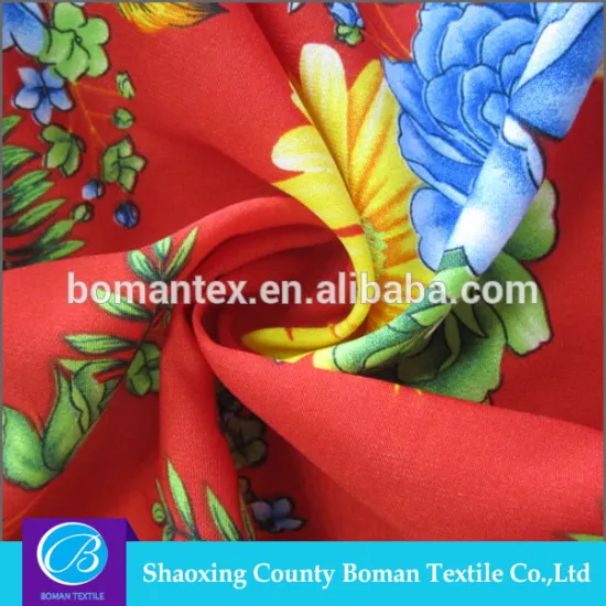 China factory price wholesale polyster strech red woven fabric with high quality