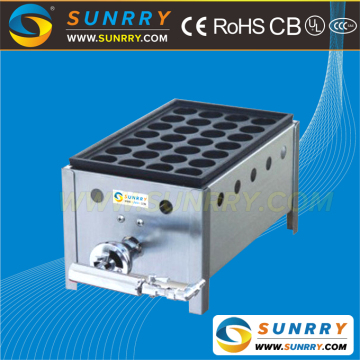 High quality gas floortype fish ball grill takoyaki machines with stainless steel body (SUNRRY SY-FB64B)