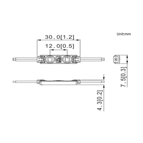 Mini 2SMD 2835 sinage led module