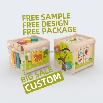 Montessori Wooden Activity Cube: A Versatile Educational Toy for Kids' Early Learning and Development