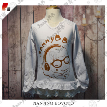 T-shirt branco longo JannyBB adequado