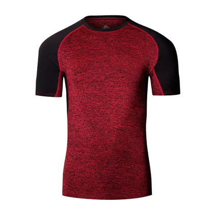 Men Fitness Quick Dry Sports Tights T-shirt