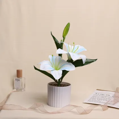 Factory Direct Price Custom Morning Glory Bonsai Artificial Silk Flower Potted