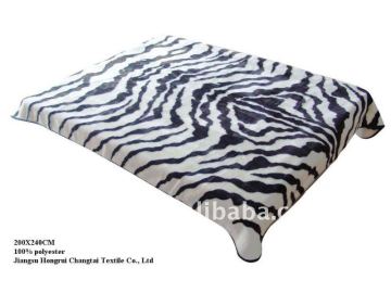 animal pattern mink blanket