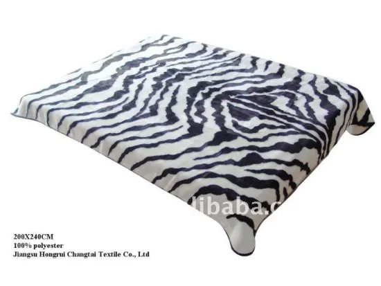 animal pattern mink blanket