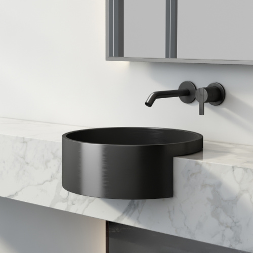 Black Bathroom Sink SUS304 Round Hand Wash Basin