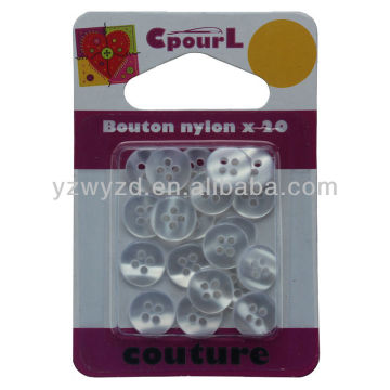 Blister pack of buttons