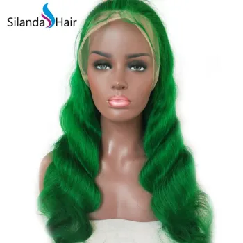 Silanda Hair Green Body Wave Brazilian Remy Full Lace Human Hair Wigs