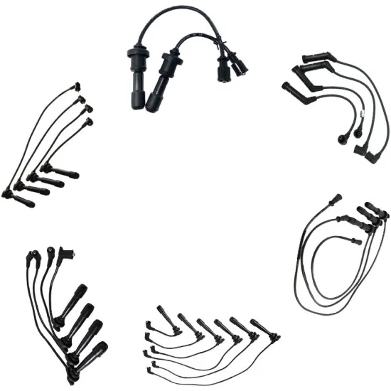 High Performance Spark Plug Cable Set for Hyundai and Kia Vehicles: OEM Parts Matching 27501-23b70, 27501-26d00, 27501-39b00, 27501-24c10