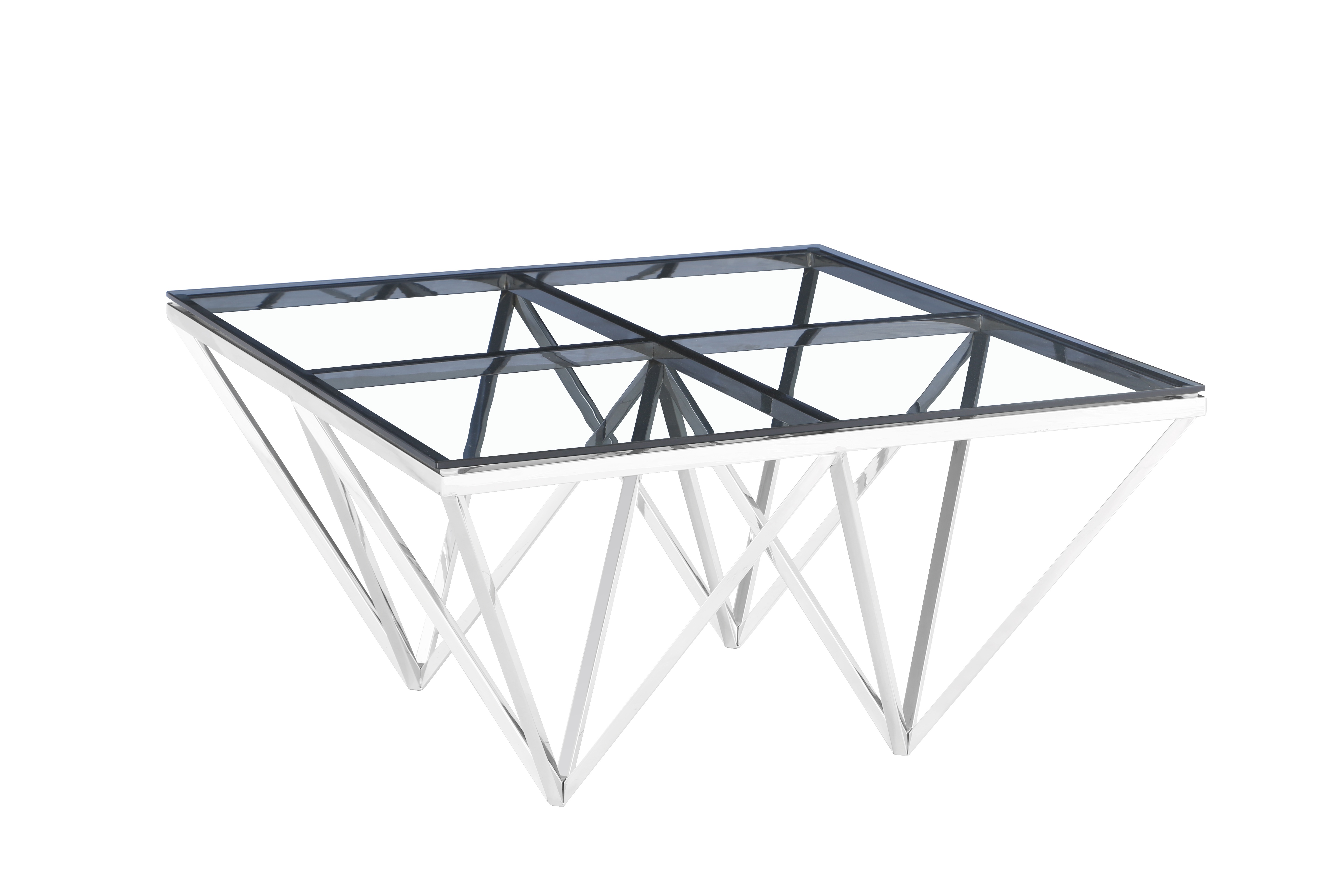 TL-AS14 coffee table with silver legs