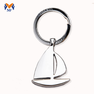 Vailboat Shape Metal Keychain en blanco en línea