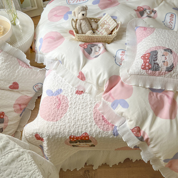 100% Cotton Printed Quilts Duvet Cover Bedspread Set