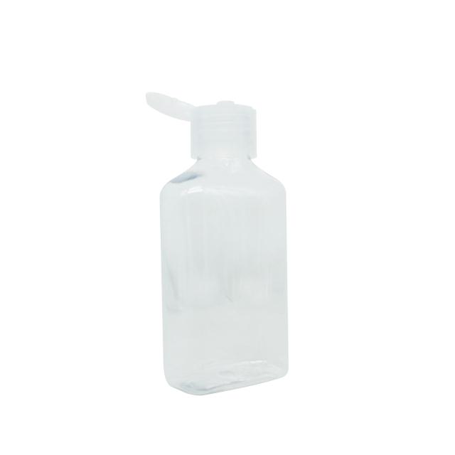 Botellas de botellas rectangulares planas para mascotas con tapa de filp