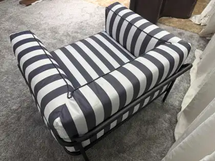 Modern Outdoor Furniture Patio Seating Striped Garden Chair