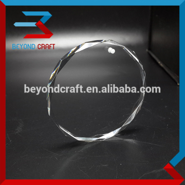 Gravürlenebilir açık boş düz cam daire kolye Noel süs cam