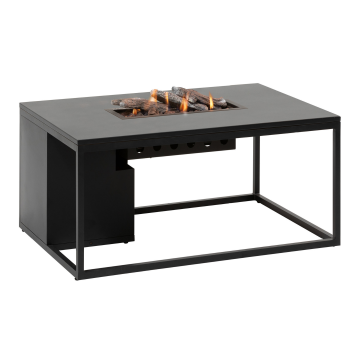 Rectangular Aluminum Outdoor Furniture with Fire Pit for Patio Terrace