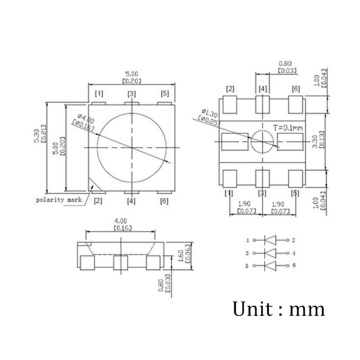 660-нм светодиод 5050 красный светодиод SMD чип Epistar