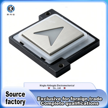 Кнопка ліфта з падсвятленнем у трохкаляровай пластыкавай раме