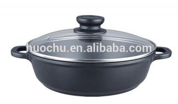 Die-cast die cast aluminum shallow pot