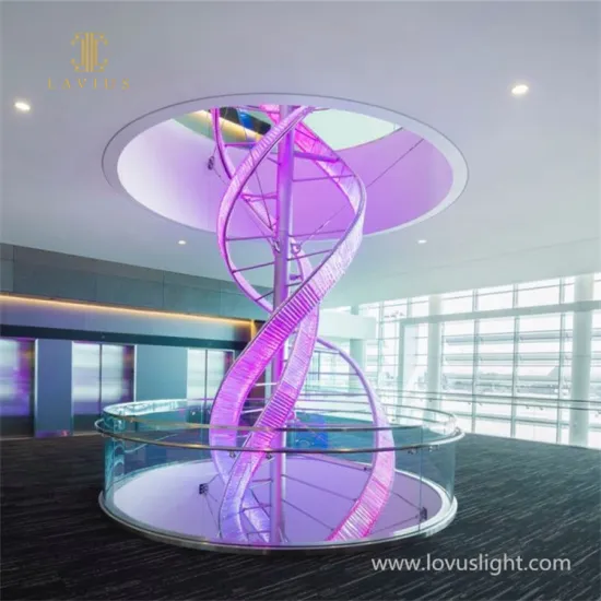 Colorful spiral staircase chandelier large stair chandelier custom project chandelier
