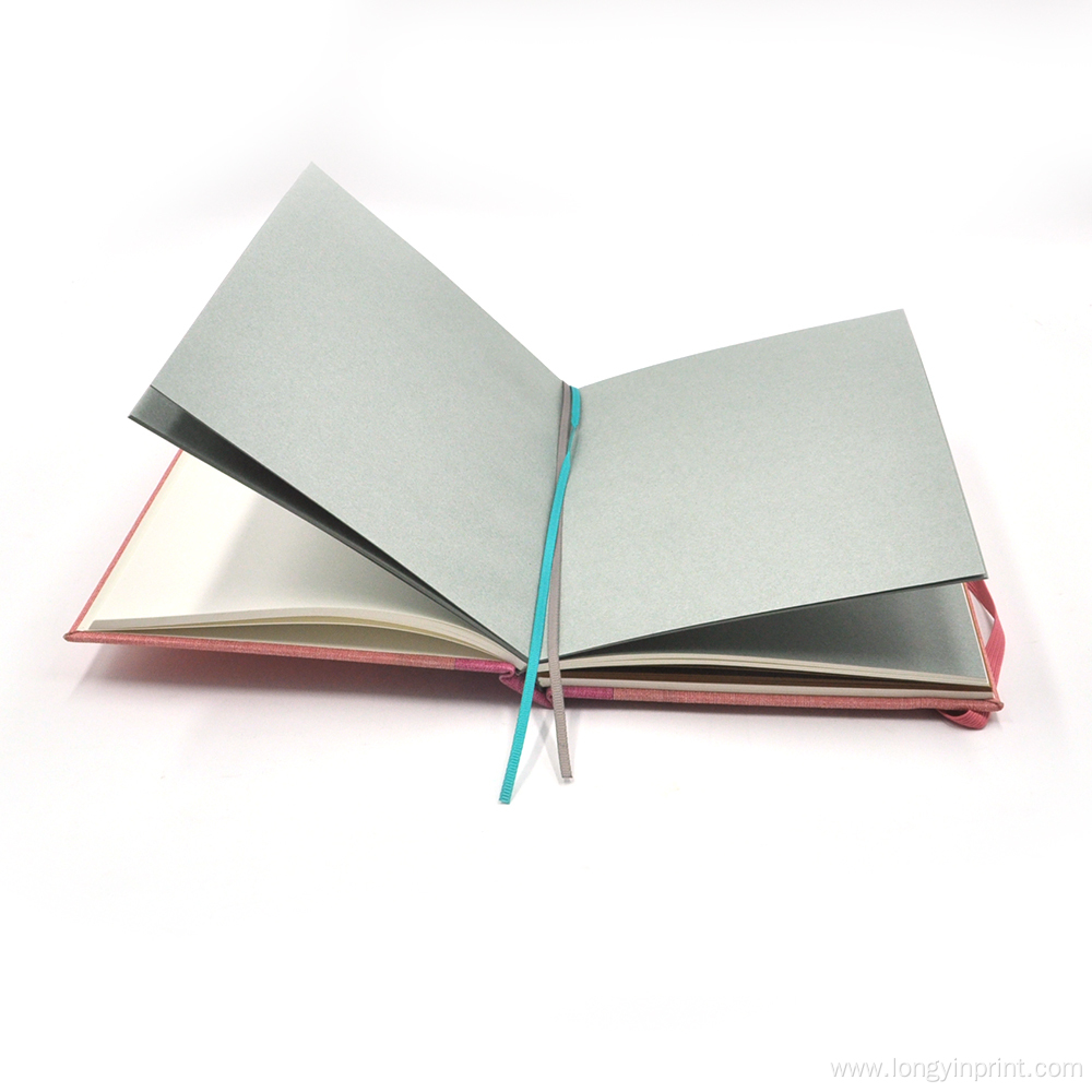 CMYK Customized print hardcover book with ribbon book