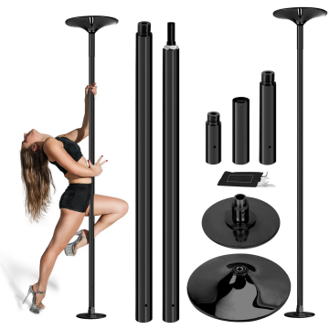 Gold Steel Portable 45mm Diameter Spinning Dance Pole