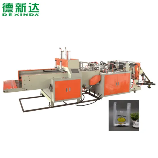 Automatic Heat Sealing T-Shirt Bag Making Machine: Dexinda's Double Line Full System
