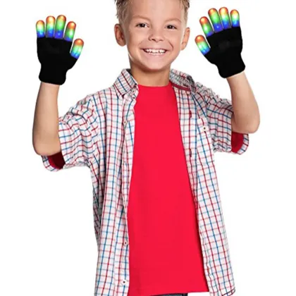 Children Gloves Colorful Bright Lights Led Glowing Gloves