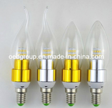 Aluminum 300lm 3W Candle Bulb From China