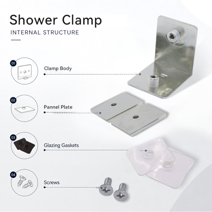 SVA-B4080B 90 Derece Camdan Cama Banyo Kelepçeleri