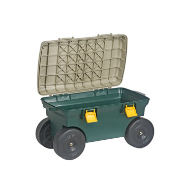 China Factory's Durable Waterproof Multi-Functional Plastic Box Trolley Cart: Ideal for Storage and Gardening Supplies