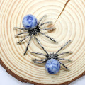 Sodalite 16MM Ball Antique Silver Spider Pendant (47x40mm) Keychain