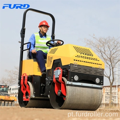 China Asfalto Da Mini Maquina Do Compressor Rolo Compactador Vibratorio Em Tandem De 1 Tonelada Fabricantes