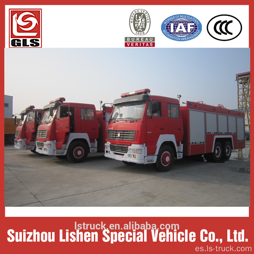 Howo firefighting vehicle 6x4 drive 12000L