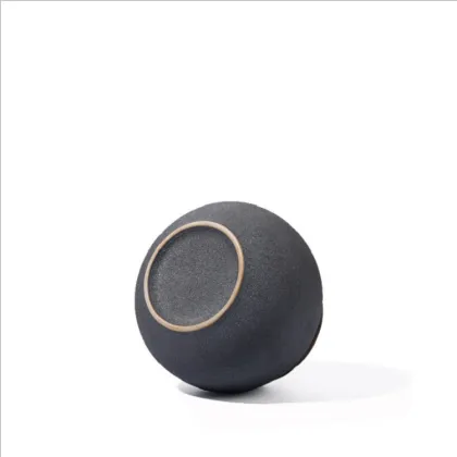 Round Small Ru Kiln Tea Jar Porcelain Canister