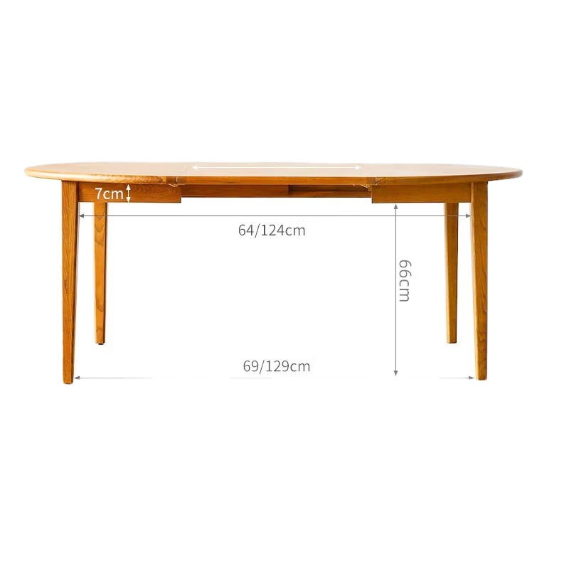 round extendable wooden dining table