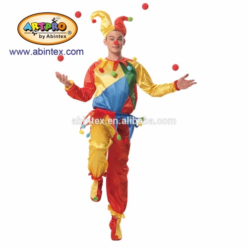 clown costume (08-363) for adult lady, clown costume (08-364) adult man with ARTPRO brand