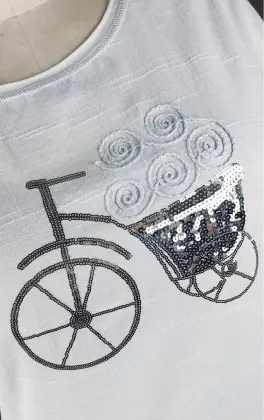 Cotton fabric sleeveless t-shirt