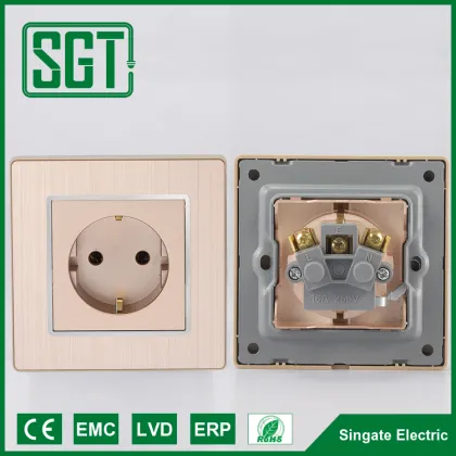 Euro socket G F electrical deep duplex EURO/EU type install wall socket