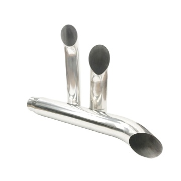 7 Inch Truck Exhaust Top Stack Chrome West Coast Curved Bull Horn Exhaust Pipes for Diesel Trucks