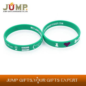Cheapest silicone wristband, hot selling thin printing silicone wristband